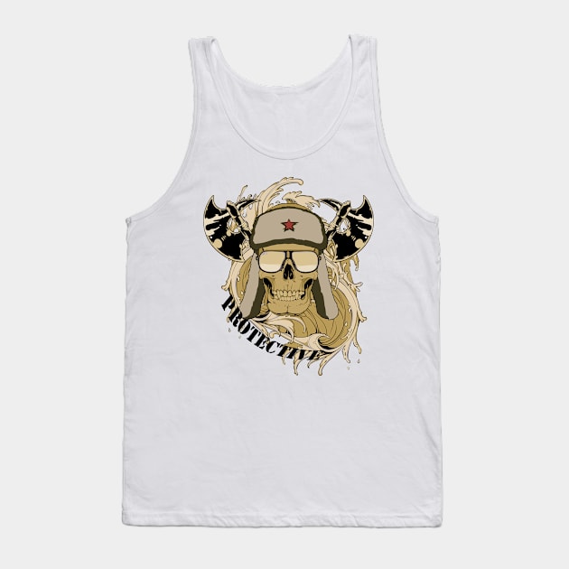 Protective Vietnamese Skull Soldier Tank Top by Wear Your Story